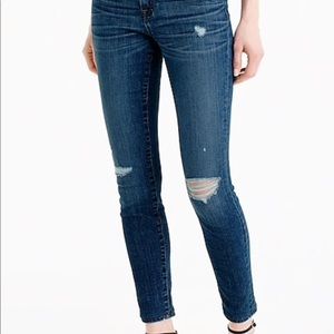 Jcrew distressed toothpick jean in Pamona Wash